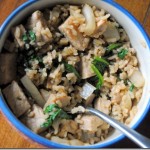 brown rice and pork