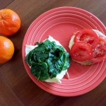 Egg Sandwich with Spinach and Tomato